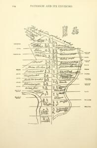Jan Lubbertsen on map of Paterson, Passaic, New Jersey, United States, 1714
