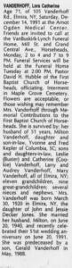 Lora Catherine Jones Vanderhoff Obituary - Star-Gazette - Sun, Dec 15, 1991